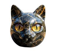 Mwqpgyh Statuette Chat, Figurines Élégantes De Chat Noir Sculpture Artistique, Pièce d'art en Résine pour Pendaison de Crémaillère Anniversaire Fête Vacances Femmes Hommes Amateurs d'animaux Salon