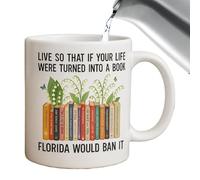 Mwqpgyh Tasses à thé | Tasse à café en céramique pour amateur de livres | 325 ml - Décoration fantaisie en céramique pour homme, femme, enseignant, bibliothécaire, maman, anniversaire, boissons
