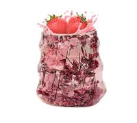 Mwqpgyh Tasses en verre pour café - Verres à café avec décor floral - Gobelet réutilisable - 160 ml - Pour l'eau, le lait, le thé, le latte, le jus - Décoration pour la maison, le bureau