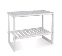 MWS Étagère à vaisselle, 50 x 70 x 40 cm, 2 étagères, meuble modulaire extensible à mettre sous l'évier MWS