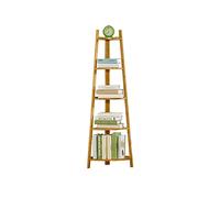 MWUCAIXIA Bibliothèque simple - Petite bibliothèque d'angle - Étagère de rangement indépendante - 5 couches - Trapézoïdale - Étagère de rangement