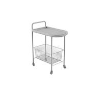 MWUCAIXIA Chariot de cuisine Chariot de rangement Table de chevet simple Mini table basse mobile Chariot de rangement Cuisine Salle de bain Chariot (couleur : gris, taille : 1 pièce) (Gris 1 pièce)