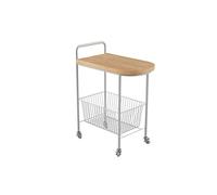 MWUCAIXIA Chariot de cuisine Chariot de rangement Table de chevet simple Mini table basse mobile Chariot de rangement Chariot de cuisine et de salle de bain (couleur : marron, taille : 1 pièce