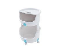 MWUCAIXIA Étagère de rangement de cuisine étagère de rangement en plastique chariot panier à légumes fruits du sol au plafond multicouche 4 roues rotatives poulie de rangement étagères de rangement
