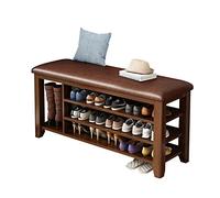 MWUCAIXIA Repose-pieds/tabouret de canapé/tabouret à chaussures à langer Tabouret à chaussures à trois couches avec coussin en cuir pour salon, couloir, chambre à coucher, repose-pieds (A 120 cm)