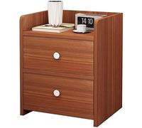 MWUCAIXIA Table de chevet, table de chevet, armoire de rangement ménagère à 2 tiroirs, design garde-corps en bois massif, petite station téléphonique pour chambre à coucher, salon 33 x 26 x 40 cm
