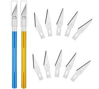 MWUMRCM 2 Pcs Cutter de Précision, Precision Cutter Scalpel avec 10 lames, Cutter de Précision Couteau pour Découpe de Travail d'art Bricolage, Spéléologie, Diy Sculpture Couteaux de Loisirs