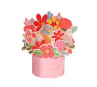 MWUMRCM fleurs Carte Anniversaire Pop Up- Carte de fête des mères Pop Up, carte de vœux 3D d'anniversaire pour Convient comme cadeau pour les dames, les mères et les copines