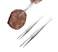 MWUMRCM Pincette de Cuisine Acier Inoxydable, Pince Cuisine, 2 Pièces Pince Cuisine 30 cm et 20 cm,Pince Precision Cuisine Outil De Cuisine Longue Pince à Épiler Droite pour Cuisiner Griller et Cuire