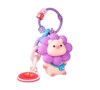 MWUMRCM Porte clef stitch,porte-clés Cochon Tournesol, cadeaux souvenirs filles garçons jouet Pendentif Porte-Clés Anime 3D Keychain Décoration Pocket Keychain (Violet)