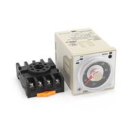 MWUWQVAKC H3BA-N8H 8PIN 50/60Hz 2NO2NC Temps 1.2s à 300h 48 * 48mm DC12V DC24V AC110V AC220V Relais à Semi-conducteurs Multifonctionnel(AC220V)