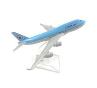 MWYFFB Collection Modèle Avion pour Boeing 747, Modèle De Série, Jouets en Alliage Métallique, Jouets Et Loisirs, Kit De Construction D'avions Moulés sous Pression avec Roues, 16 Cm(B747 Korean)