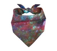 MWZBTG Bandanas pour Chiens, Foulard pour Chiens,Foulard Bandana pour Chien Violet Bleu Espace - Bandanas lavables pour Chiot garçon, Foulard réglable en Triangle étoilé pour Chien, Petit Chien