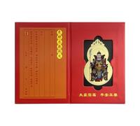 MWZBTG Carte en métal Tai Sui 2026 - Collectables en cuivre chinois doré - Année Tai Sui - Carte annuelle - Pour hommes, femmes, adolescents, père, grand-mère, fils, fille, famille, amis, collègues