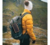 MWZBTG Chargeur Solaire Portable - Chargeur Portable Rapide avec Lumière Intégrée - Powerbank Rechargeable Pliable pour Voyage Camping Pêche Randonnée Vélo