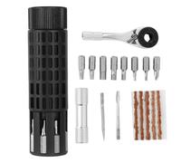 MWZBTG Clé Démontage Pneu Vélo - Outil d'Entretien Pour Roues De Trottinette - Kit De Réparation Portable À Cliquet Cylindrique Pour Vélo Randonnée VTC VTT