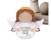 MWZBTG Crochet positif | Ange au crochet créatif | Jolie poupée de motivation au crochet comme décoration de bureau Cadeau personnel pour anniversaire, enseignant, amis, femmes et hommes
