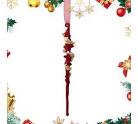 MWZBTG Décorations De Noël,Fournitures De Fête en Flocage Rouge - Ornements De Fête Accrochables pour Extérieur - pour Cour Jardin Porche Terrasse Arrière-Cour Mur Porte Entrée Salon