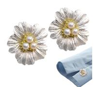 MWZBTG Fermetures à boutons - 2 pièces Cache-boutons pour vêtements,Boutons de manchette décoratifs en forme de pour femmes hommes robes chemisiers | Accessoires de chemisiers de vêtements