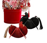 MWZBTG Figurines de Cheval - 2 Pièces Ornement en Papier Rétractable,Télescopique 2026 Année du Cheval Décoration Chinoise - pour la Fête du Printemps Décoration de Maison Chambre Bureau Table Étagère