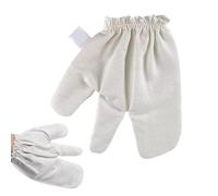 MWZBTG Gants en soie naturelle pour brosse à sec | Gants de massage pour peau sèche et exfoliation du corps - Gants en soie brute naturelle avec bande élastique pour le poignet pour le bain, le spa