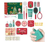 MWZBTG Jeu D'imitation Maquillage Enfant | Coffret Cosmétique Fille Noël | Kit Maquillage Créatif Jeux Symbolique | pour Maison Maternelle Fête Anniversaire Cadeau Fille 3 4 5 Ans