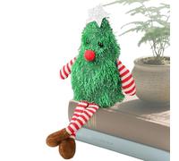 MWZBTG Peluche de Noël,Décoration de Noël à Longues Pattes Figurine Douce en Peluche Sapin de | Décoration Saisonnière avec Éclairage pour Centre de Table Bureau Cheminée Salle de Classe