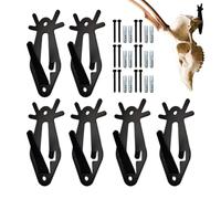 MWZBTG Porte-Cornes de Cerf Mural - Lot de 6 Supports de Trophée | Présentoir décoratif de taxidermie pour salle de chasse et décoration intérieure