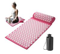 MWZBTG Tapis à points de pression, 65 x 41 cm, tapis d'acupression, tapis d', coussin de massage, tapis de pression avec kit de massage coussin, tapis de dos, kit de médiation