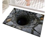 MWZBTG Tapis Illusion d'Optique | Tapis de Sol Anti-Dérapant à Effet Piège | Design de Trou sans Anti-Dérapant d'Illusion 3D | pour Intérieur Extérieur Entrée Cuisine Salle de Bain Salon Chambre