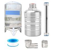 MWZBTG Valve Régulateur de Niveau d'Eau, Dispositif Arrêt Automatique pour Réservoir, Régulation de Fluide en Acier Inoxydable pour Abreuvoir à Bétail Tour