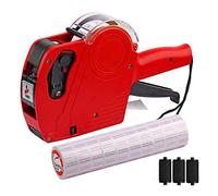 MX5500 Pistolet d'étiquetage 8 chiffres avec 5000 étiquettes autocollantes et 3 recharges d'encre, kit pistolet d'étiquetage numérique pour bureau, magasin de détail, épicerie, marquage