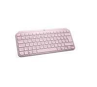 Logitech Clavier MX Keys Mini rétroéclairé sans fil Bluetooth QWERTY Espagnol Rose Compatible iPadOS