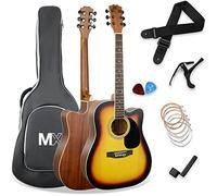 MX Par 3rd Avenue Performance Series Pack Guitare Acoustique Taille Standard avec Table en Épicéa À Pan Coupé Finition Soleil