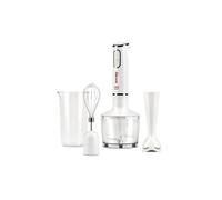 Girmi MX16 Mixeur Plongeant avec Kit, 3 en 1 mixeur-hachoir-fouet, 400 W, Moteur DC, 2 vitesses, Lames en acier inoxydable, Verre doseur de 700 ml inclus, Blanc