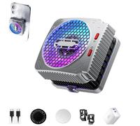 Mx2 Magnetic Cell Phone Cooler,30w Magnetic Heat Dissipation King, with Dual Semi-Conductor Cooling Chip,for Live Streaming, Outdoor Vlog, Mobile Gaming (with charger)