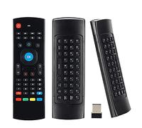 MX3 Air Mouse Mini Keyboard Télécommande sans Fil, 2.4G Multifonction Fly Mouse avec Apprentissage Infrarouge pour Android Smart TV Box, 3-Gsensor, Projecteur HTPC Mini PC, PS3/4 Xbox avec USB