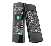MX3 - Télécommande Vocale sans Fil Air Mouse, avec Mini Clavier, Contrôleur Gyroscopique Rétroéclairé, for Boîtier Smart TV Android H96 X96 X96Q