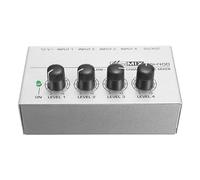 MX400 mélangeur Au-dio Mono Micro Mix professionnel 4 canaux analogique famille Mini adaptateur de son Compact Portable for DJ KTV Débutants et professionnels(3000W)
