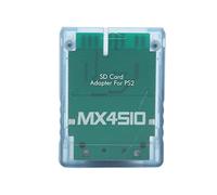 MX4SIO SIO2SD Adaptateur de Carte SD pour Adaptateur D'extension de Carte de Stockage pour Console PS2, Lecteur de Carte Mémoire pour Console PS2, Plug and Play (Bleu Transparent)