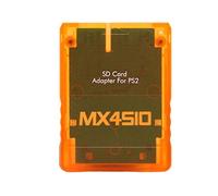 MX4SIO SIO2SD Adaptateur de Carte SD pour , Lecteur de Carte Mémoire pour Console de Jeu, Adaptateur de Carte de Stockage pour Console de Jeu Fat, Plug and Play(Orange)