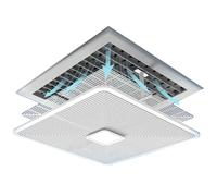 MXAXHH Déflecteur Universel de Climatisation, Deflecteur Carré pour Climatiseur Central, Modèle à Grille Supérieure - pour Salons et Bureaux(60 * 60cm/24 * 24in)