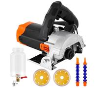 MXBAOHENG Coupe Carrelage Electrique à Eau avec 2 amovible 103 mm lames Scie à tronçonner professionnelle humide 1000 W Scie électrique pour carrelage avec réservoir d'eau pour carreaux de céramique