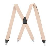 MXBAOHENG Élastiquée réglable Jarretière sangles X Forme clip-Men'S X-Back Suspenders 3.5cm Pantalon bretelles pour femmes Ceinture sangles Beige
