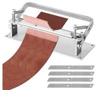 MXBAOHENG Machine à effiler manuelle pour cuir Largeur de coupe de 18cm Machine à peler manuelle en Skiver Manuelle à séparer Skiver - Acier inoxydable - Épaisseur de réglable - Pour cuir tanné