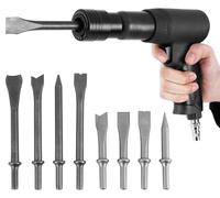 MXBAOHENG Marteau burineur pneumatique Burineur pneumatique sam Disjoncteur à Béton Pneumatique Marteau Pneumatique Ciseau à Béton Marteau de Démolition avec 9 Burins/1 Mandrin (Mandrin de Retenue)