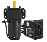 MXBAOHENG Moteur à engrenages 6 W avec régulateur de vitesse 0-68 tr/min | Moteur à engrenage sans fin avec support moteur, réducteur avec régulateur de vitesse, fonction inverse, bobine en cuivre pur