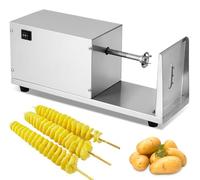 MXBAOHENG Trancheur de Pommes de Terre Tornado Electric Trancheuse Automatique à Légumes Chips de Pommes de Terre Tornado Machine Fournisseur Machine De Découpe De Pommes De Terre Spirale Commerciale