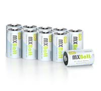 MXBatt 10 Piles CR2 Lithium, 3V 1000mAh, Haute Capacité, 10 Ans