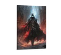 MXBFYEEB Poster décoratif sur toile avec motif chevalier fantaisie sombre - Affiche murale moderne pour chambre à coucher - 20 x 30 cm